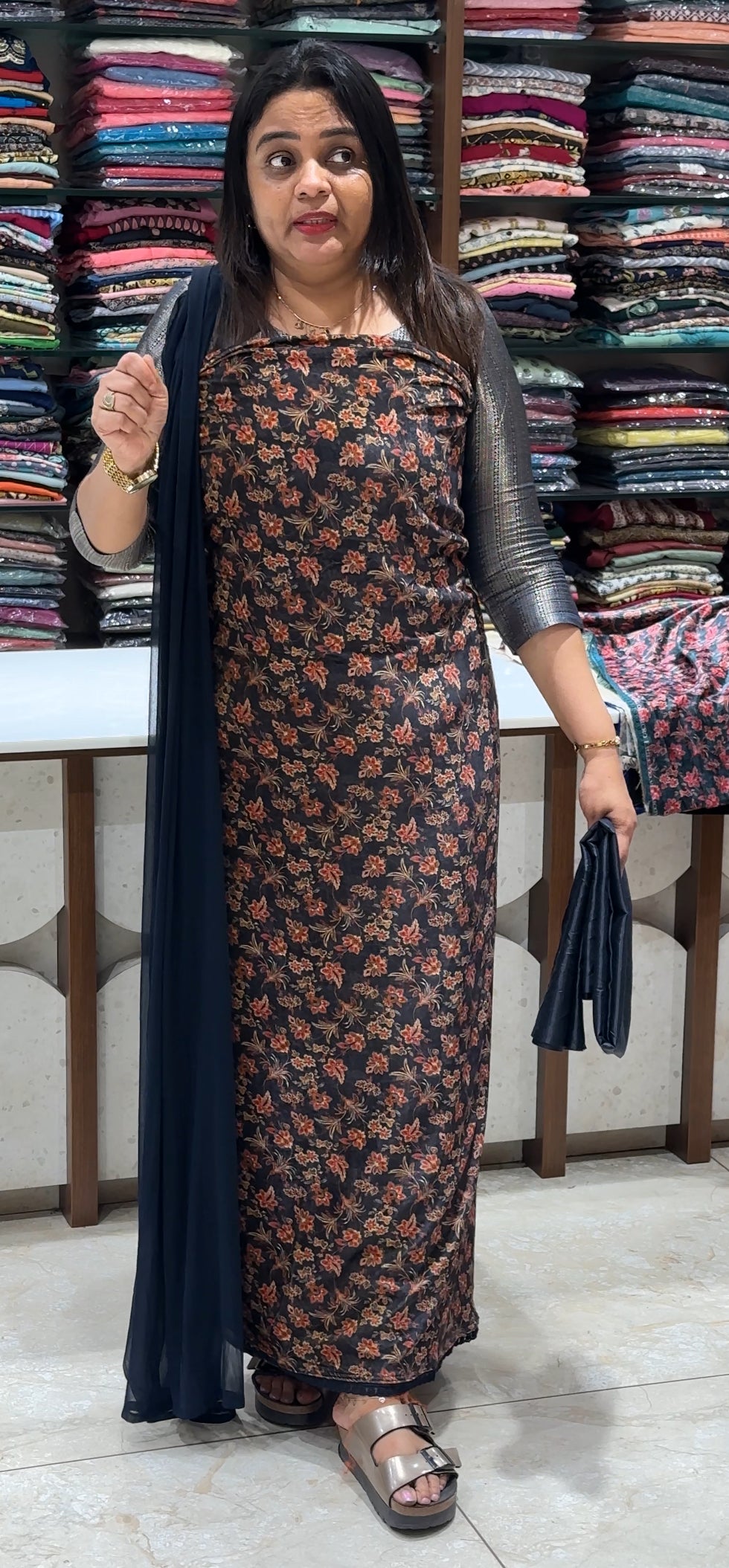 DIGITAL PRINTED VELVET UNSTITCHED SALWAR SUITS - IHA 20616