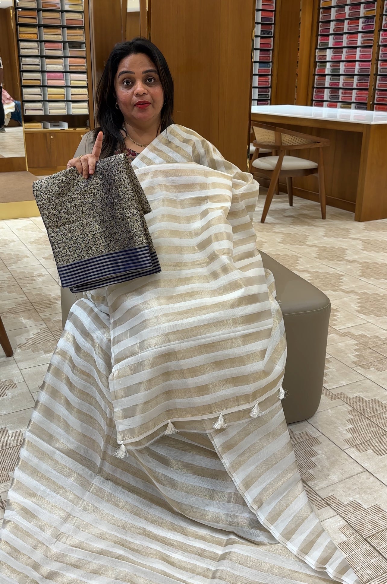 TISSUE BANARASI SAREES - IHA 25830