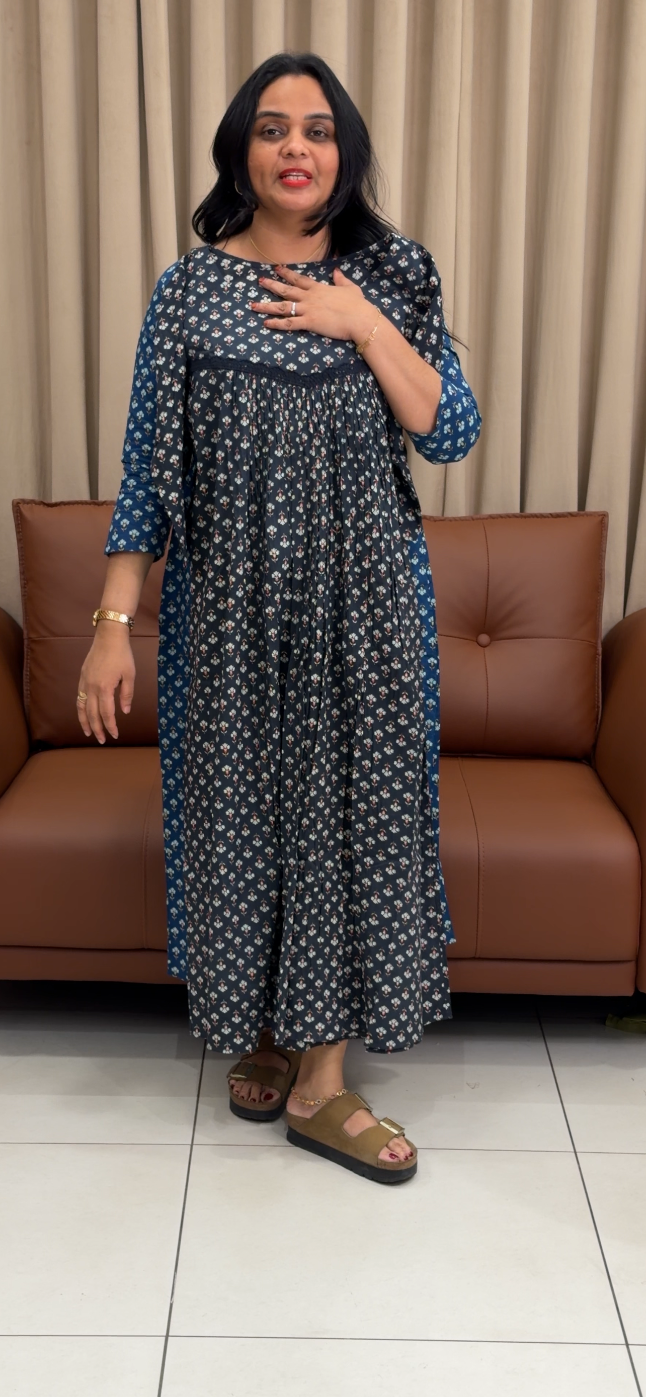 IHA'S IN-HOUSE PRINTED LONG TOPS - IHA 33347