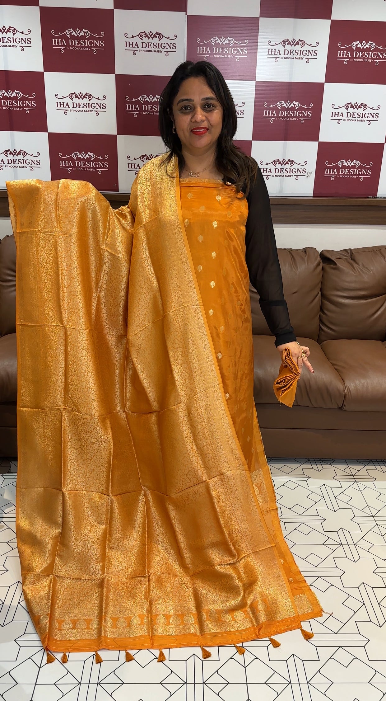 SILK BANARASI UNSTITCHED SALWAR SUITS - IHA 24742