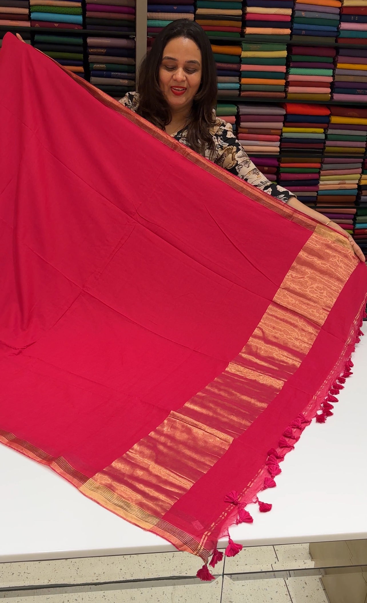 KHADDI COTTON SAREE - IHA 22153