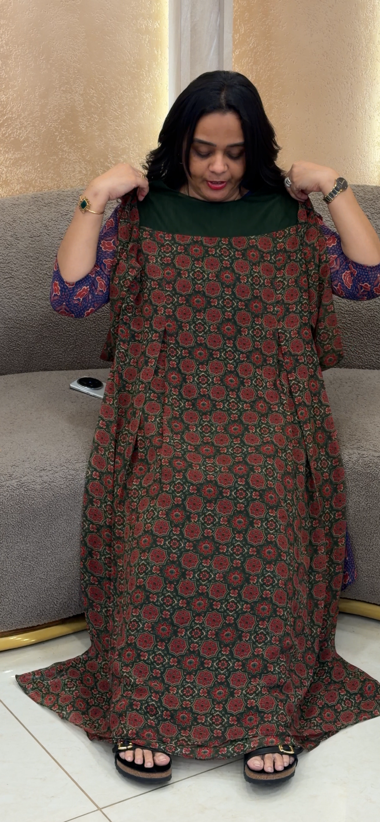 IN-HOUSE PRINTED GEORGETTE ALINE TOPS - IHA 35020
