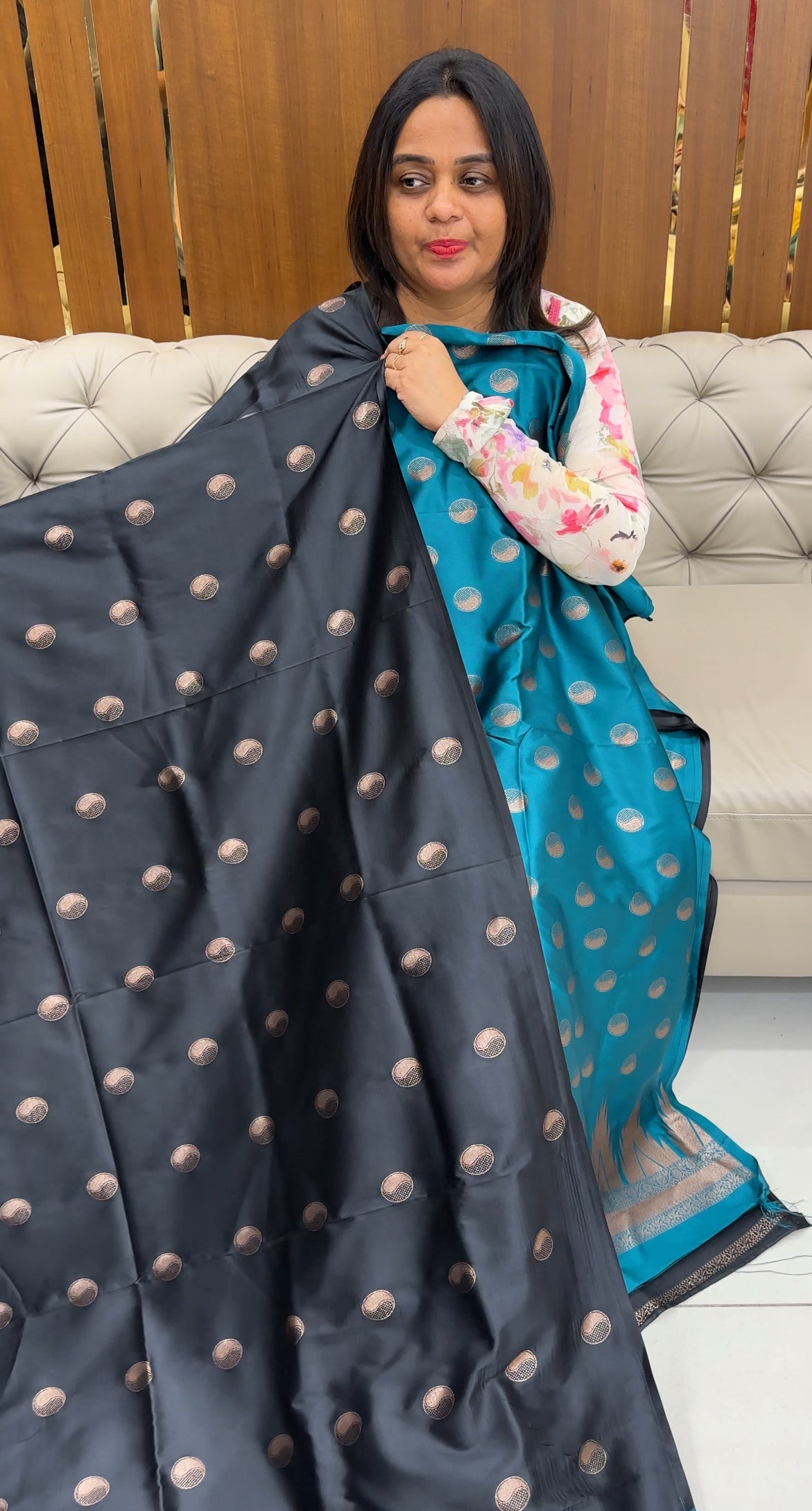 SEMI KATAN UNSTITCHED SALWAR SUITS - IHA 26082
