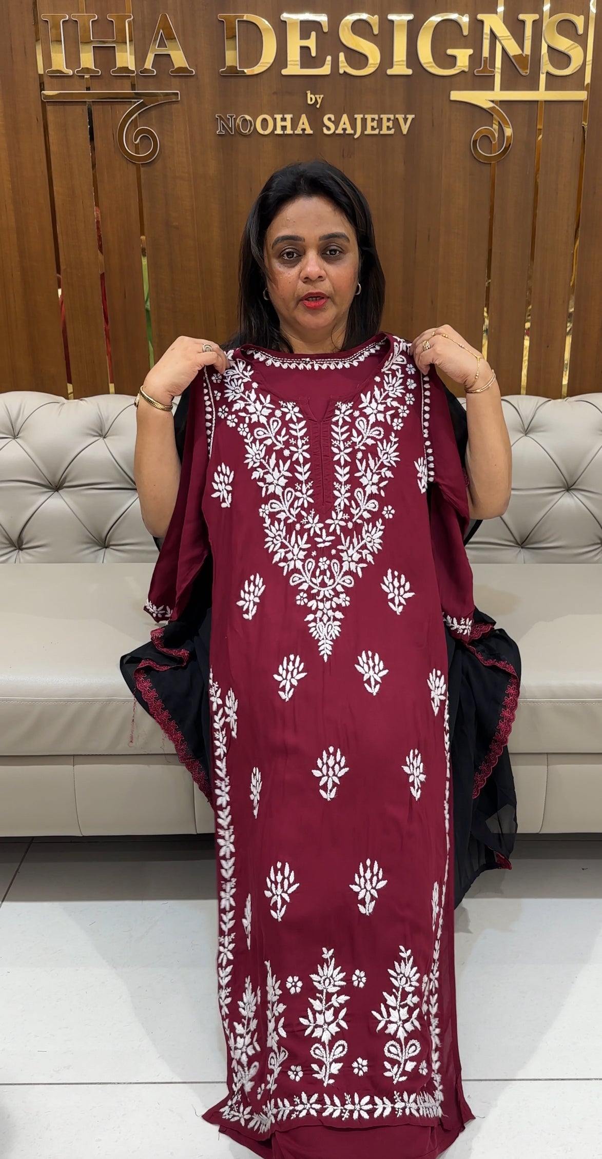 LUCKNOWI CHIKANKARI TOPS - IHA 24882