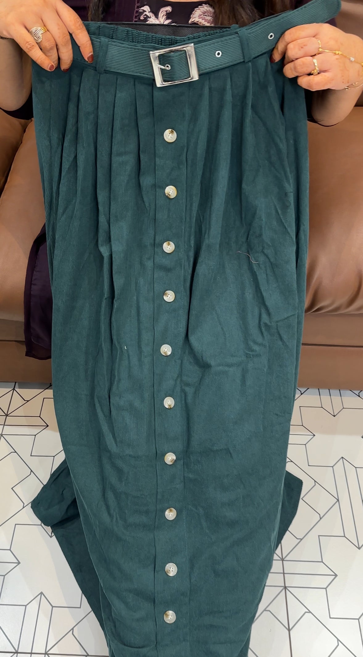 CORDUROY SKIRT - IHA 23928