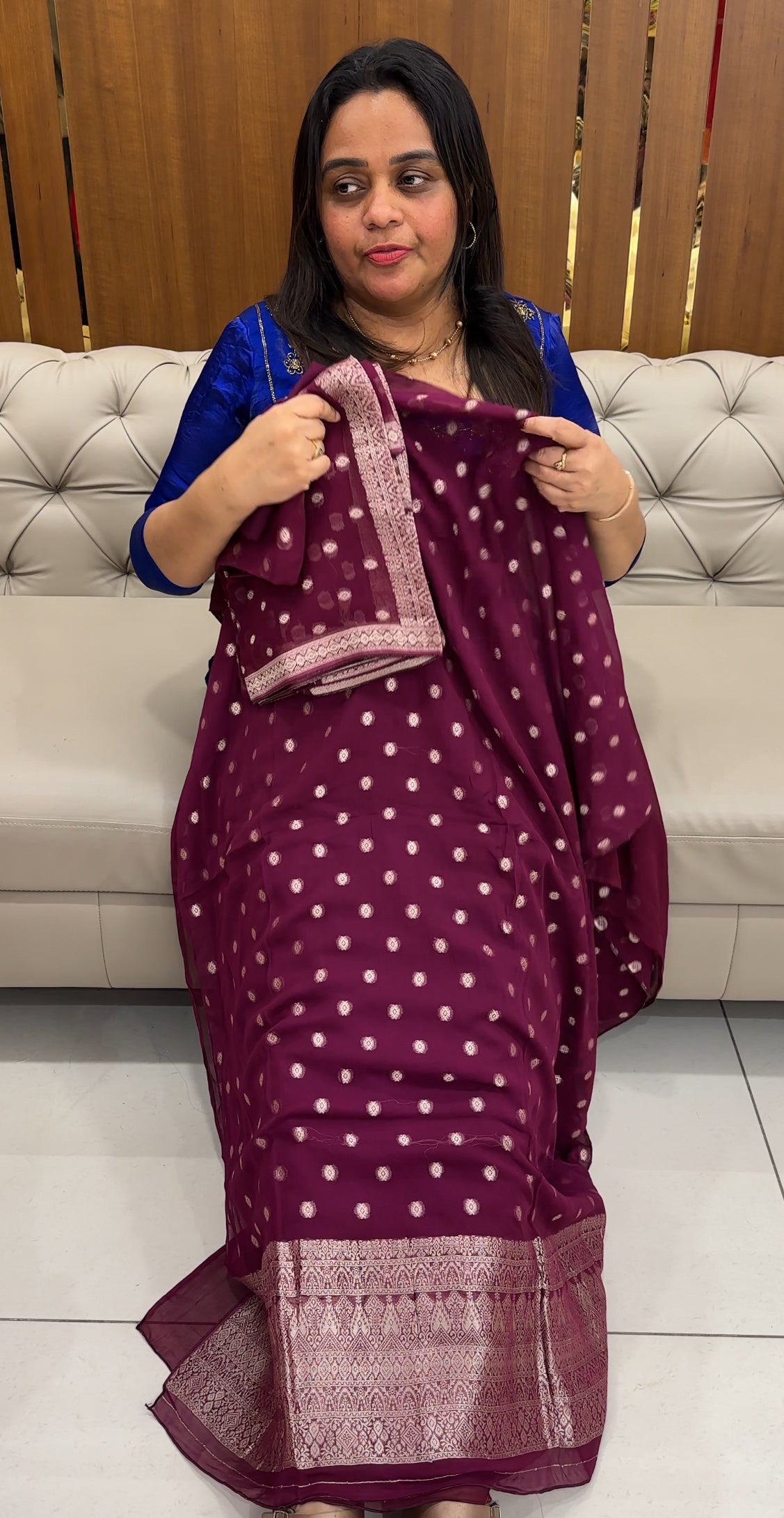 BANARASI UNSTITCHED SALWAR SUITS - IHA 27108