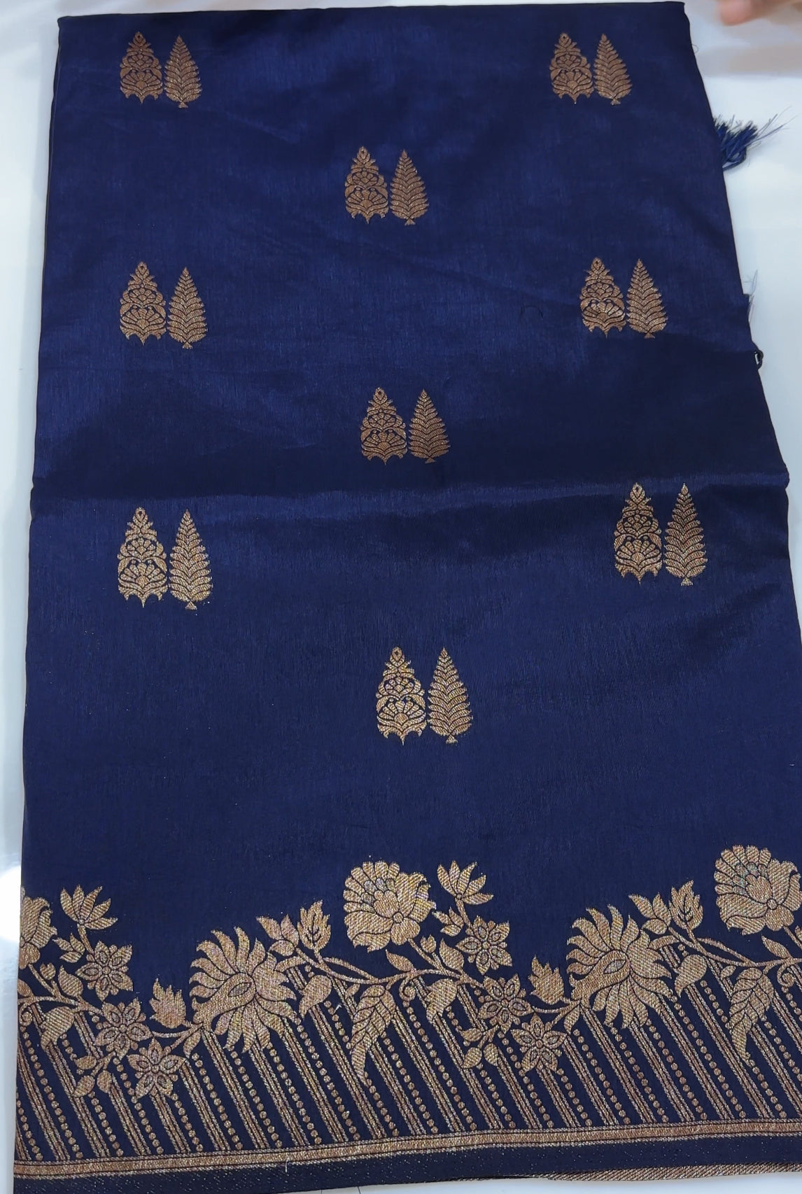 SEMI RAW MANGO SILK SAREES - IHA 21572
