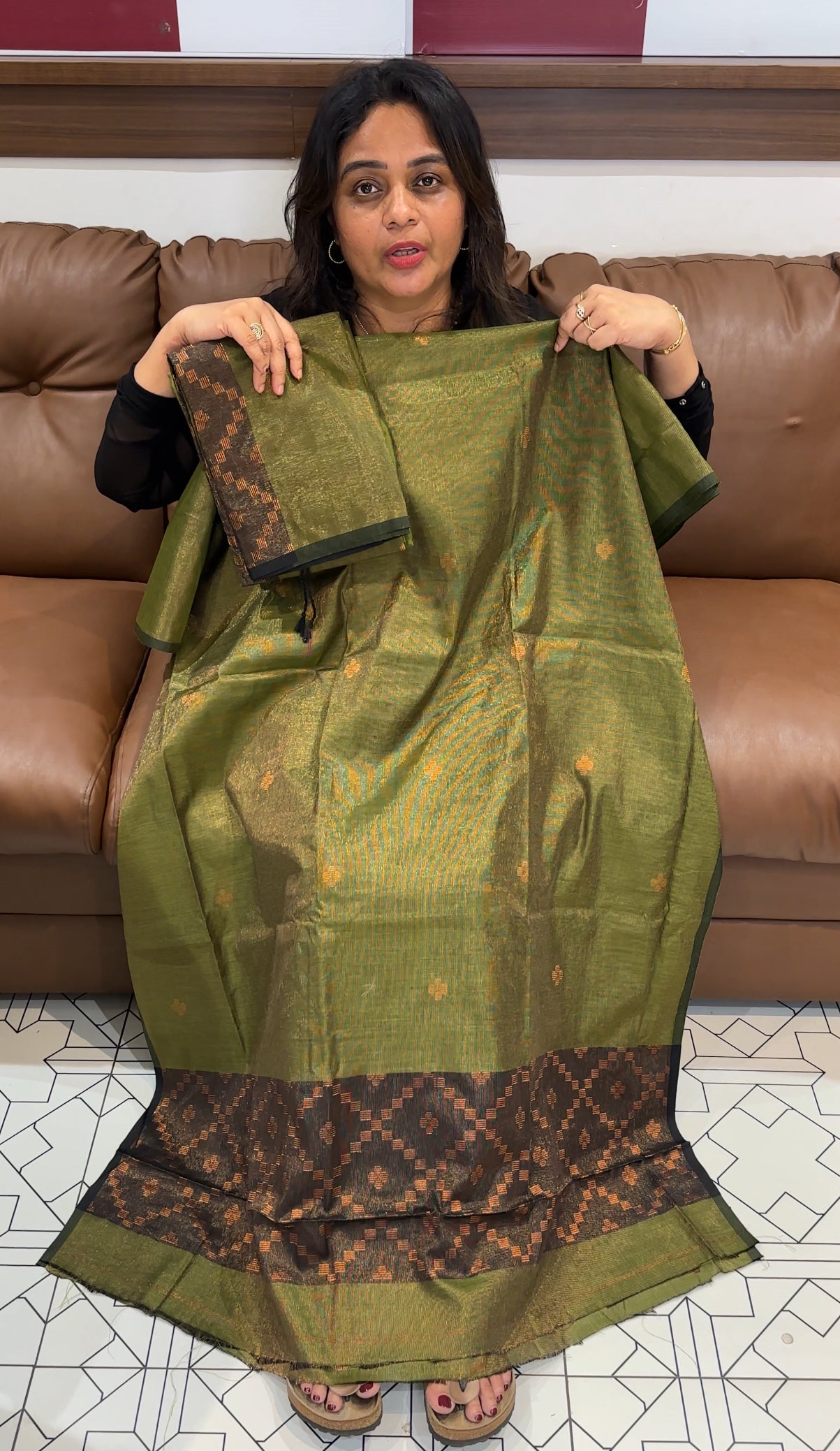 JUTE TISSUE UNSTITCHED SALWAR SUITS - IHA 26195