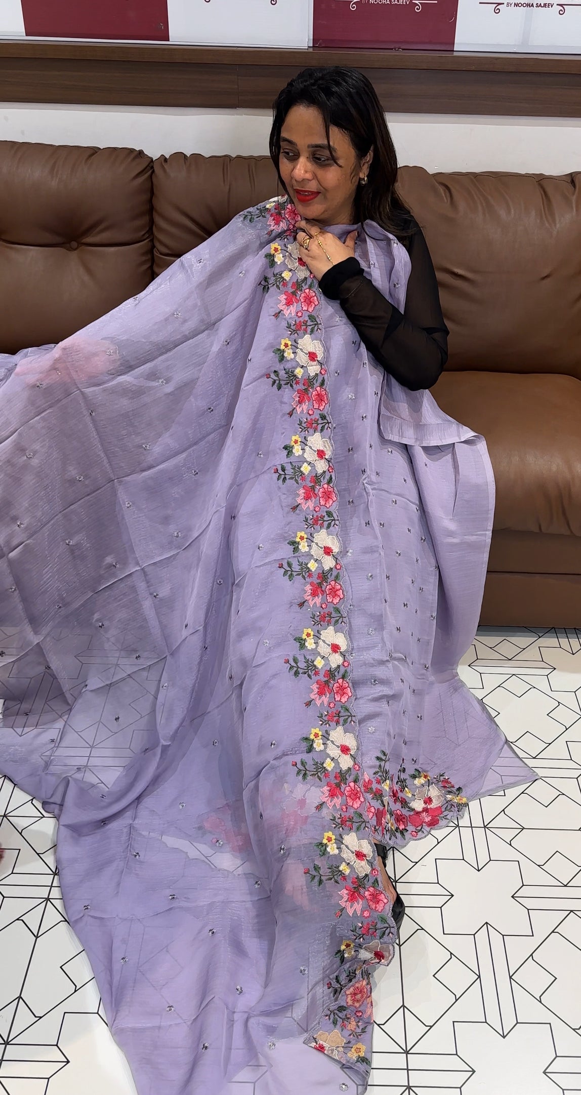 CHIFFON UNSTITCHED SALWAR SUITS - IHA 24732