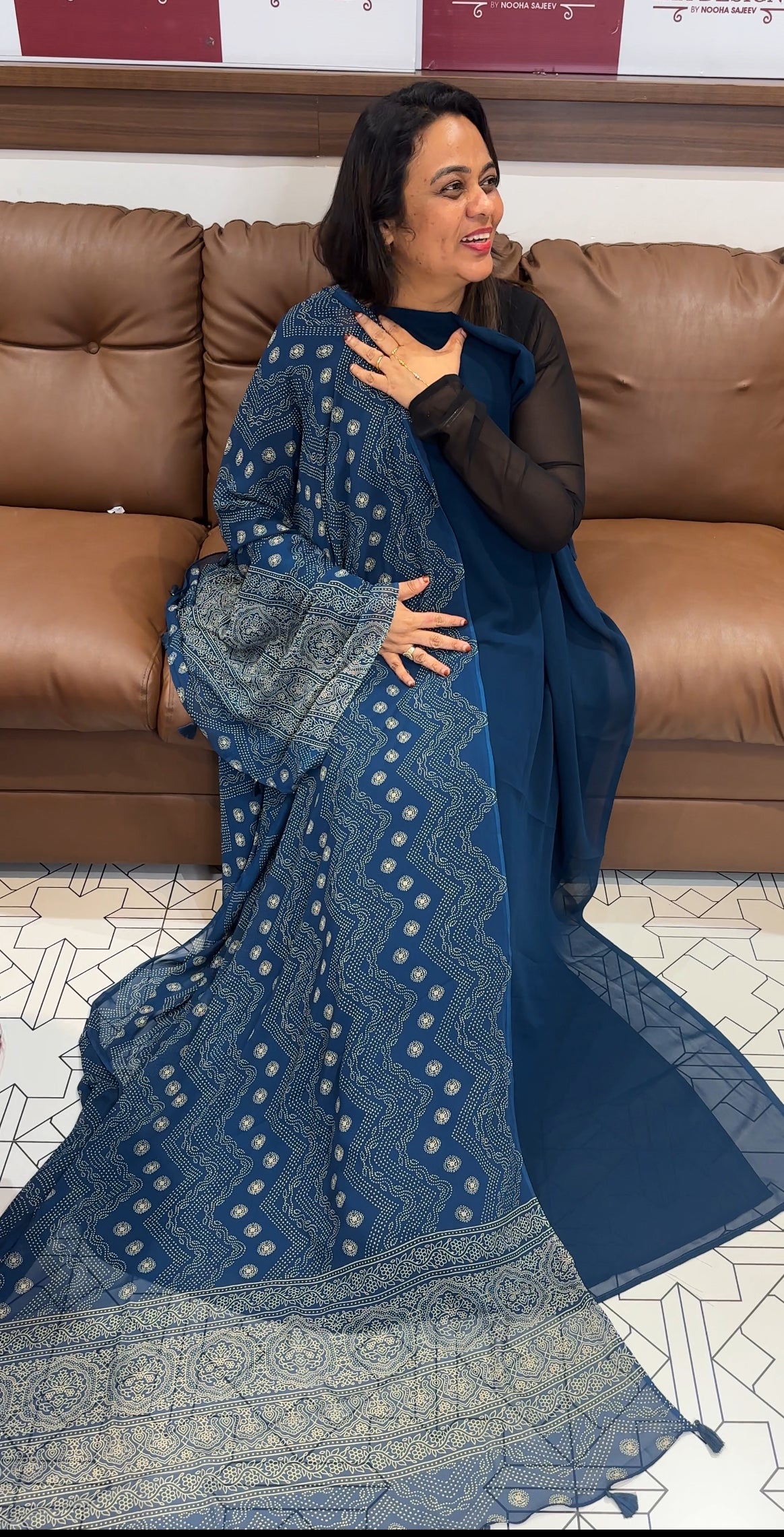 FAUX GEORGETTE UNSTITCHED SALSWAR SUITS - IHA 24697