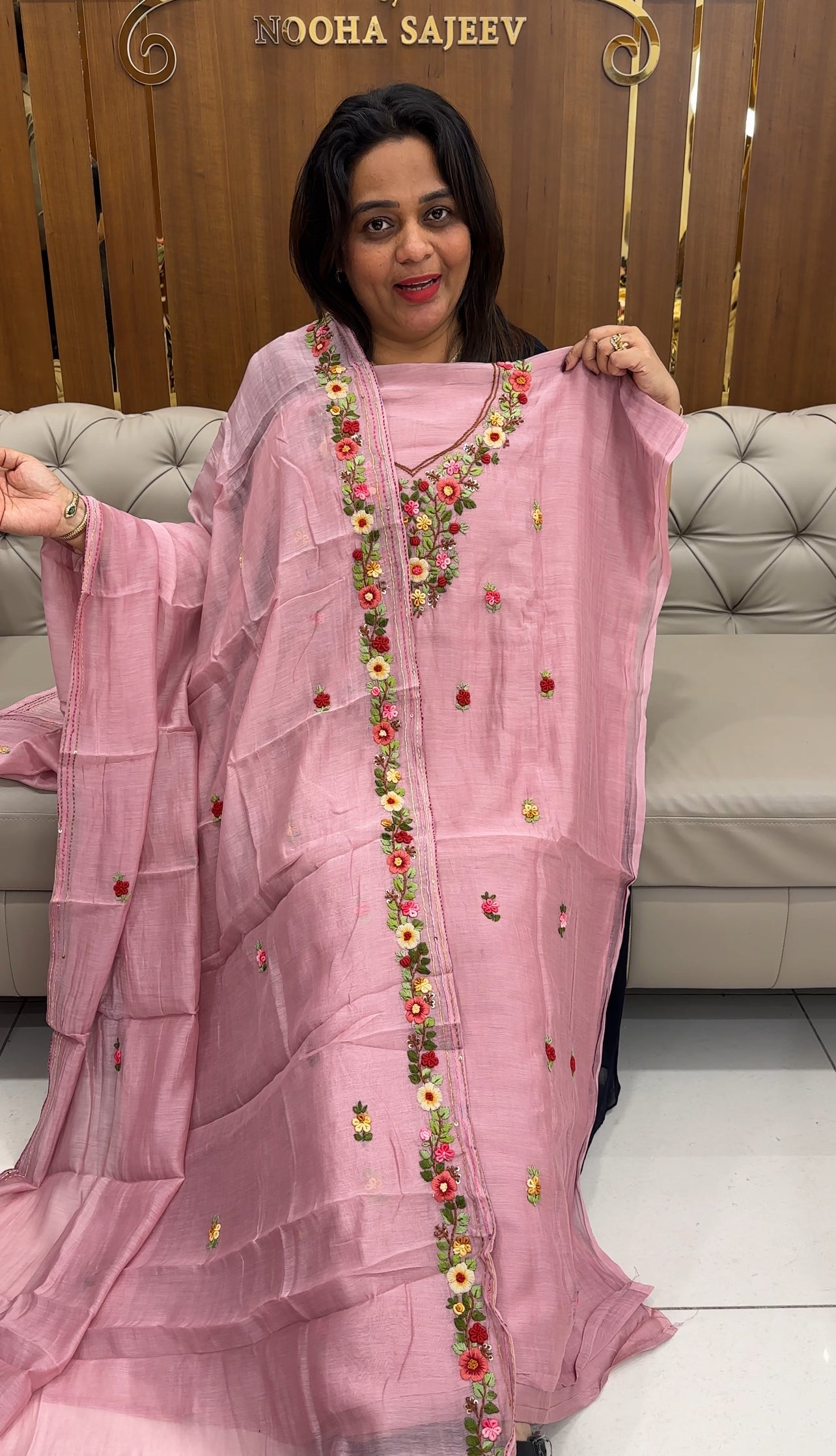 MALAI CHANDERI UNSTITCHED SALAR SUITS - IHA 25687