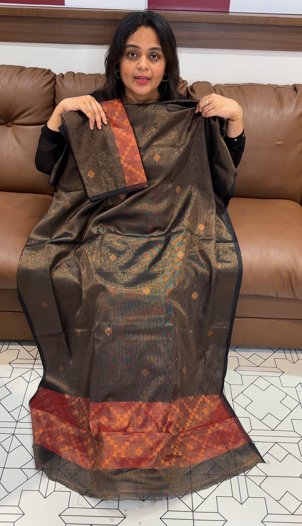 JUTE TISSUE UNSTITCHED SALWAR SUITS - IHA 26195