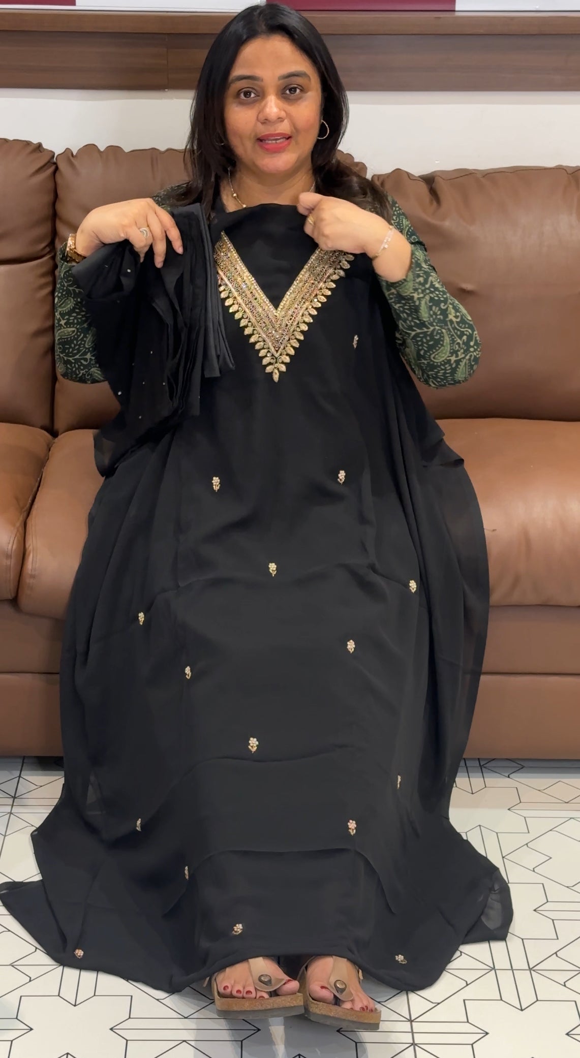 FAUX GEORGETTE UNSTITCHED SALWAR SUITS - IHA 27317