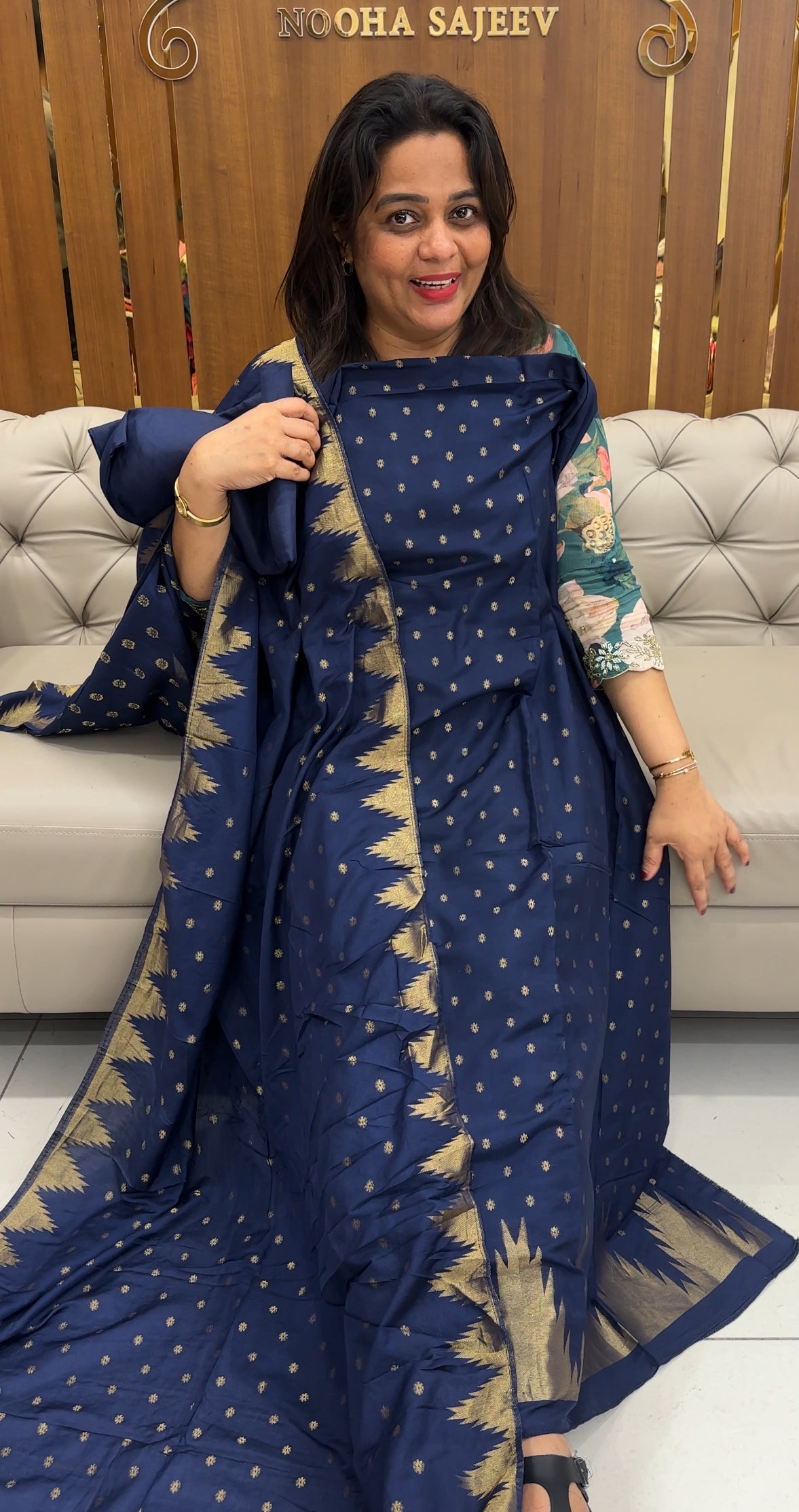 FORWARD SEMI BANARASI UNSTITCHED SALWAR SUITS - IHA 257148