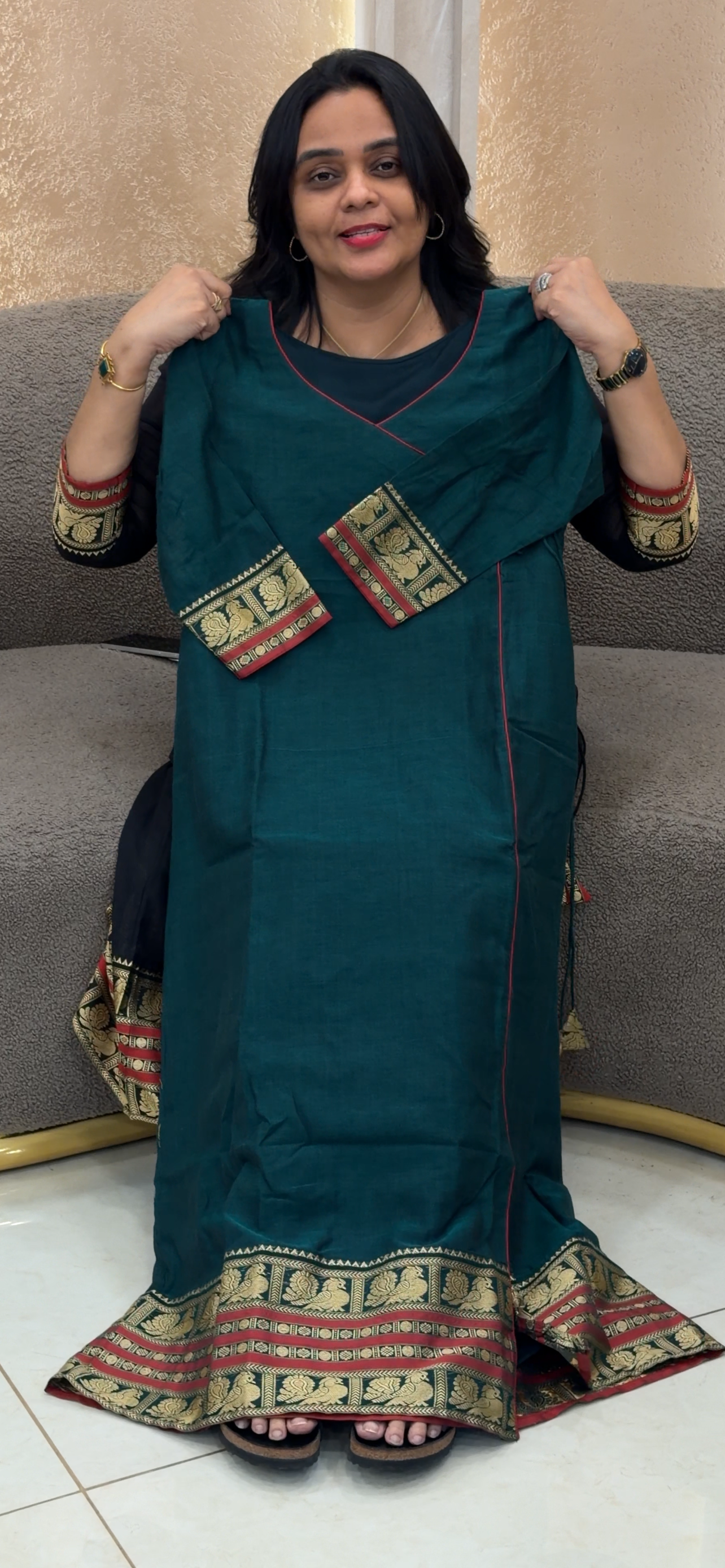 IHA'S IN-HOUSE HANDLOOM COTTON ALINE TOPS - 35067