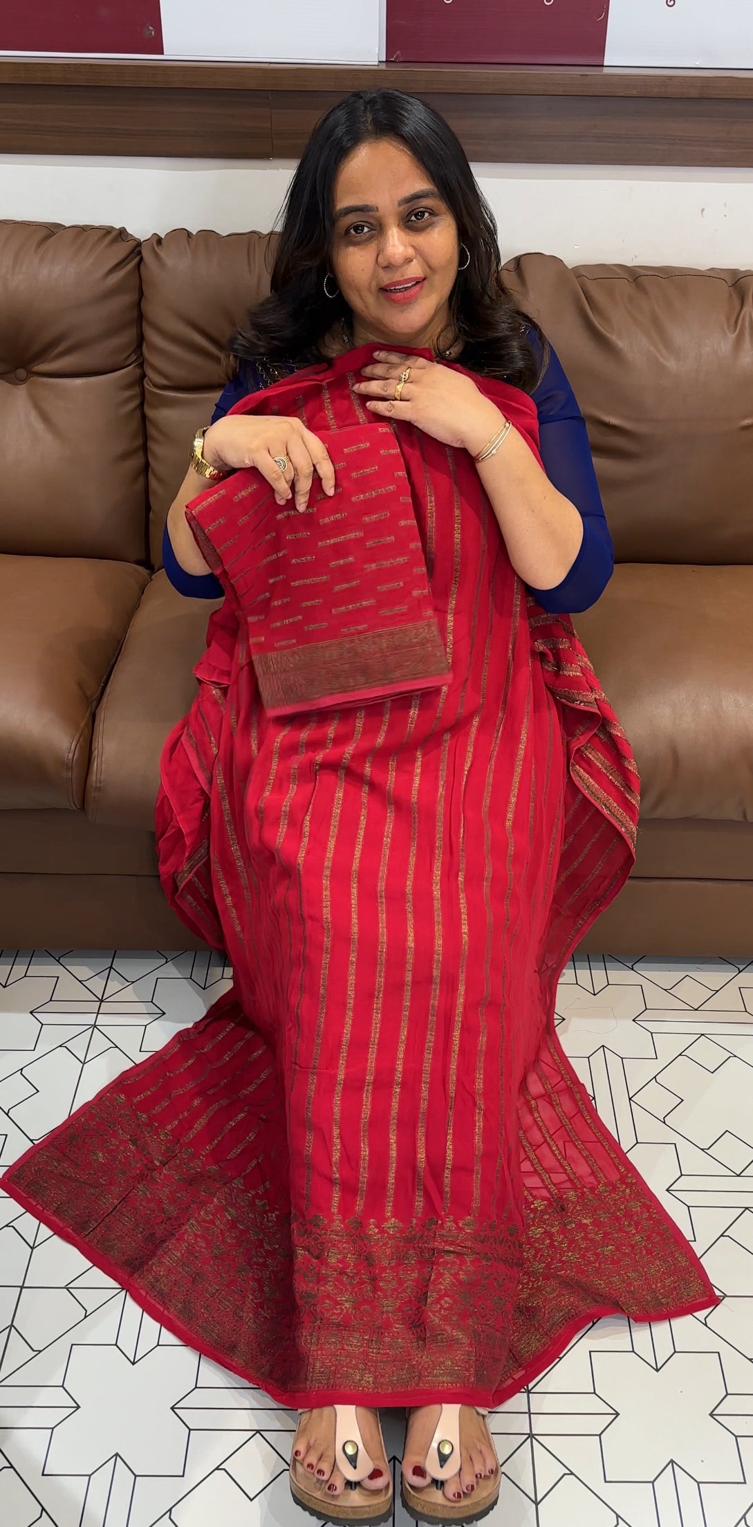 GEORGETTE UNSTITCHED SALWAR SUITS - IHA 28110