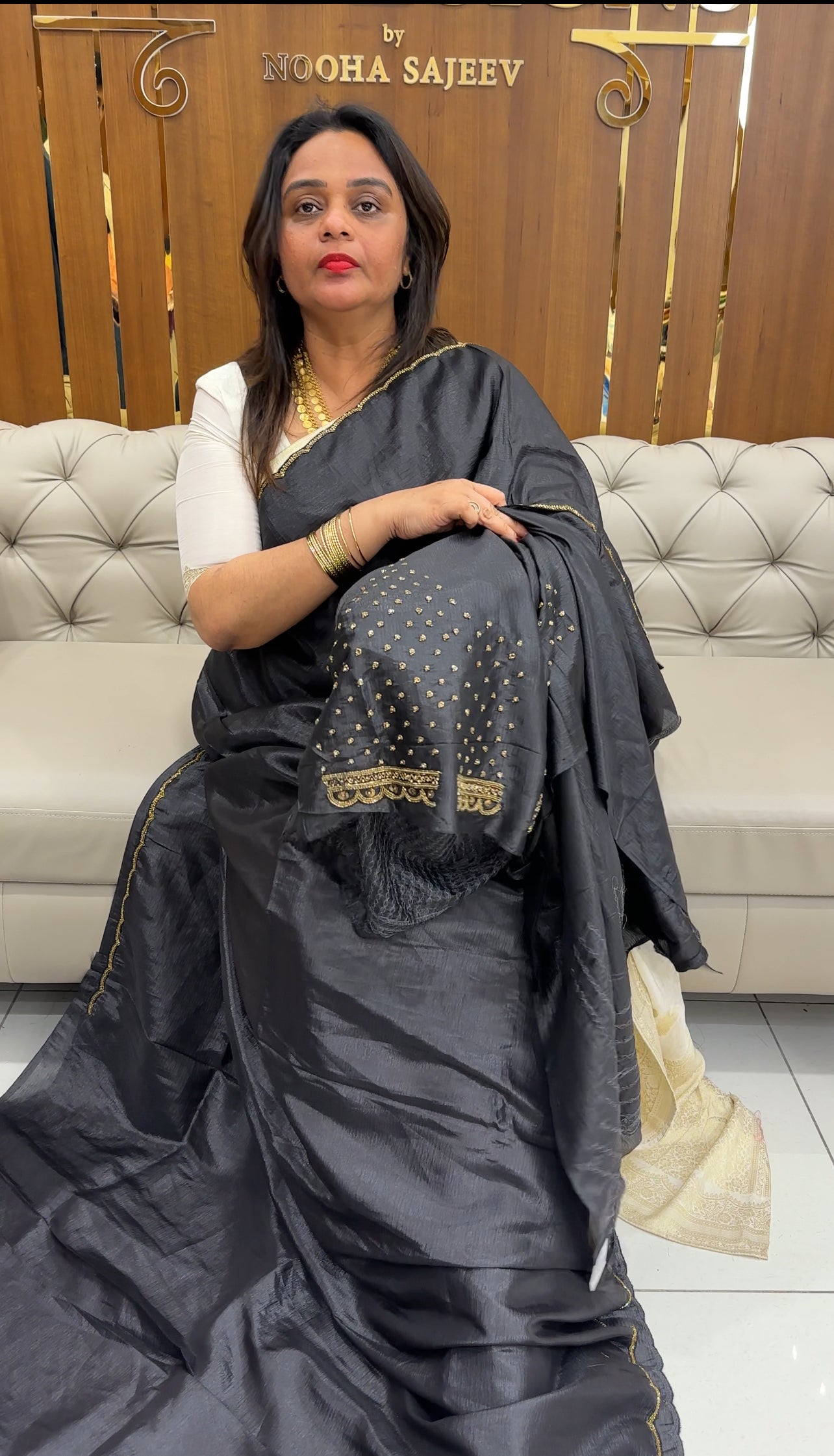 CRUSHED TISSUE SAREES - IHA 25591