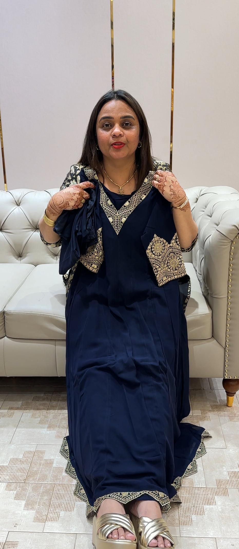 GEORGETTE TOP,BOTTOM AND DUPATTA - IHA 22031