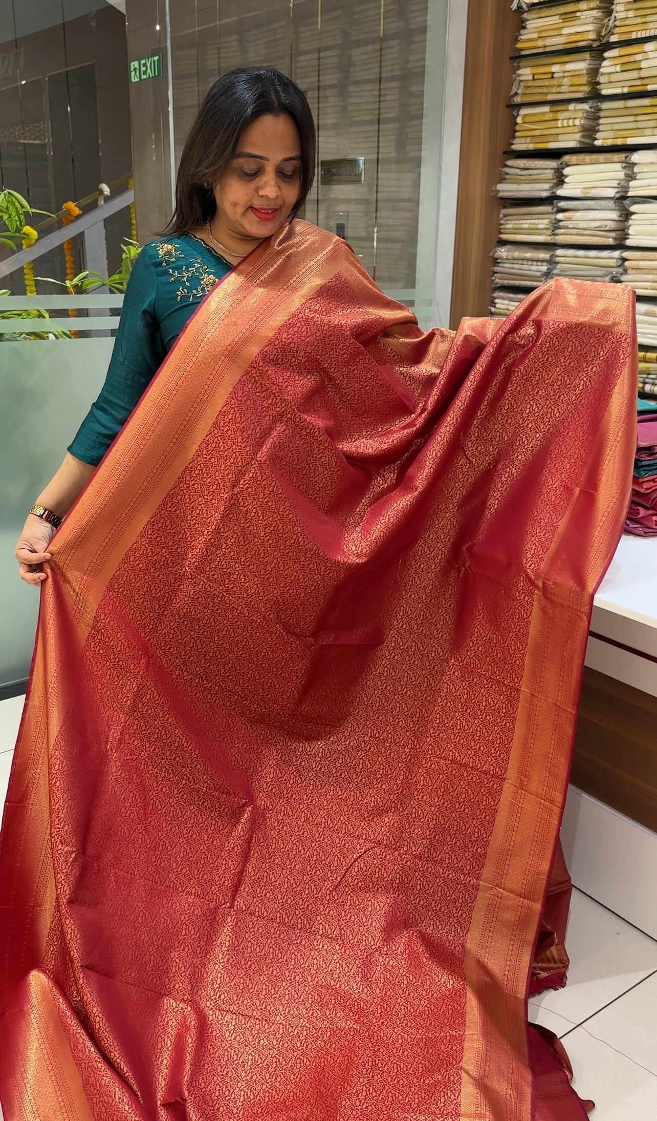SEMI BROCADE SAREES - IHA 26093