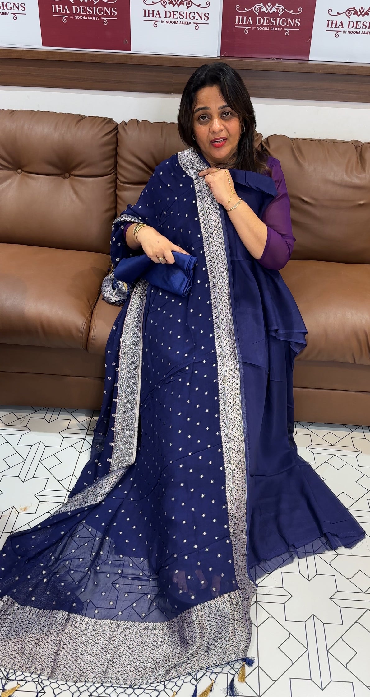 BANARASI UNSTITCHED SALWAR SUITS - IHA 24666