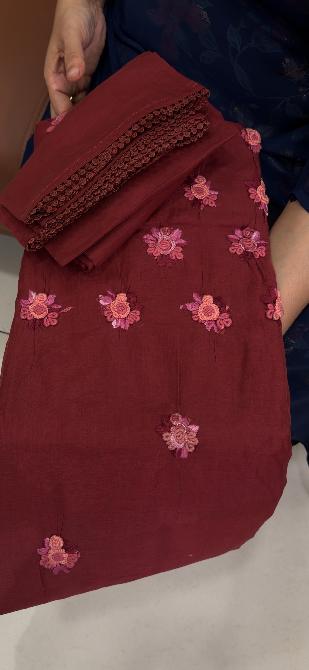 MALAI CHANDERI UNSTITCHED SALWAR SUITS - IHA 33966