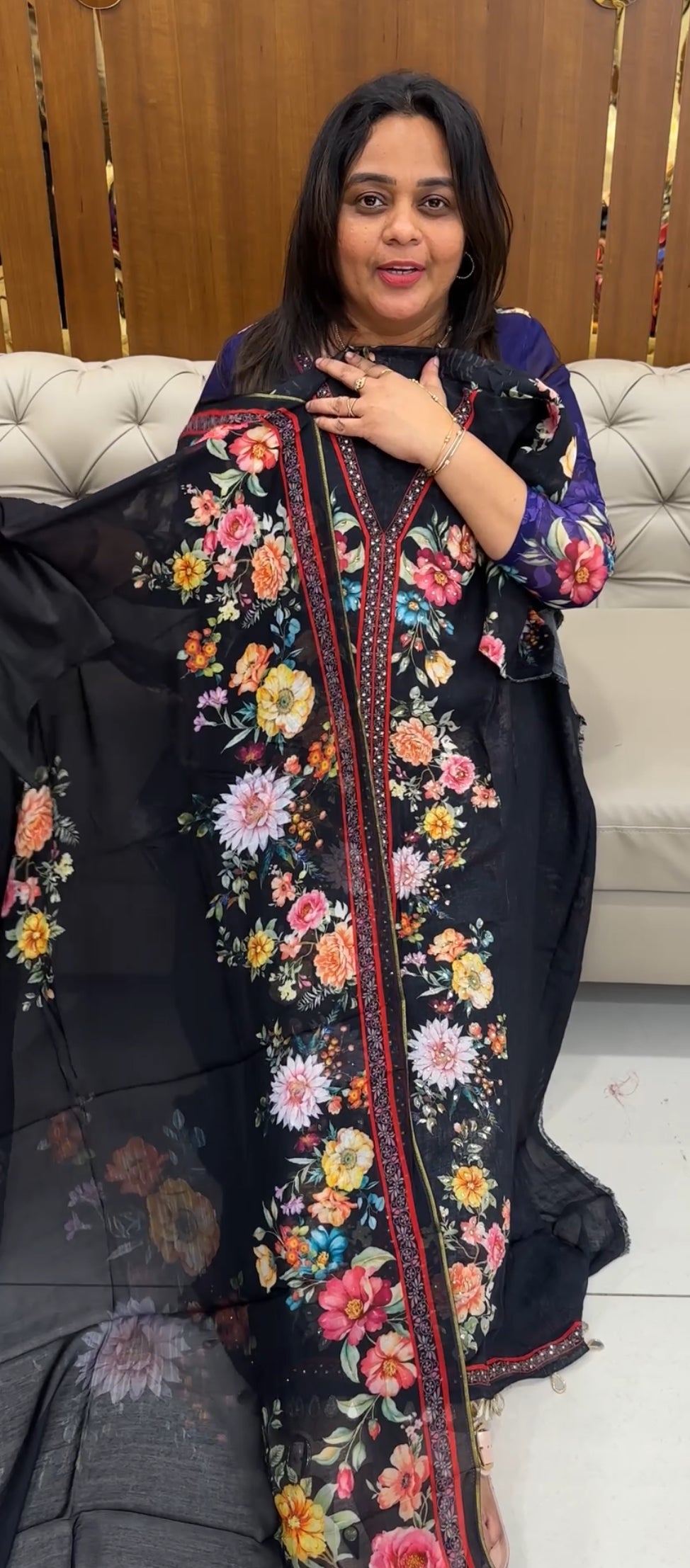 FORWARD PRINTED LINEN UNSTITCHED SALWAR SUITS - IHA 26864