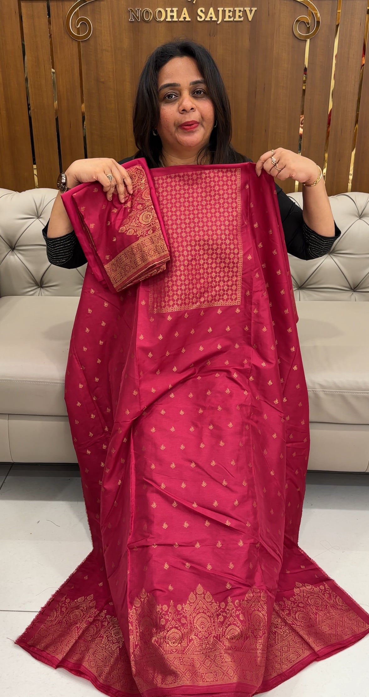 SEMI BANARASI UNSTITCHED SALWAR SUITS - IHA 25893