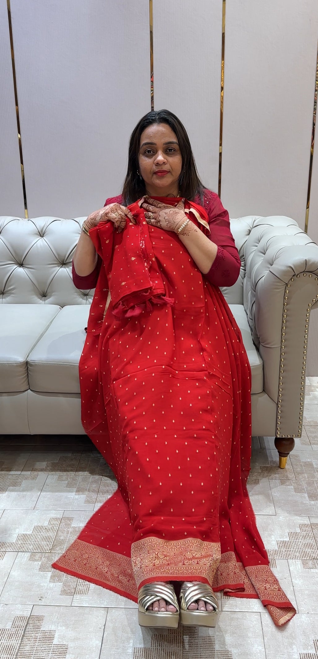 BANARASI UNSTITCHED SALWAR SUITS - IHA 21955