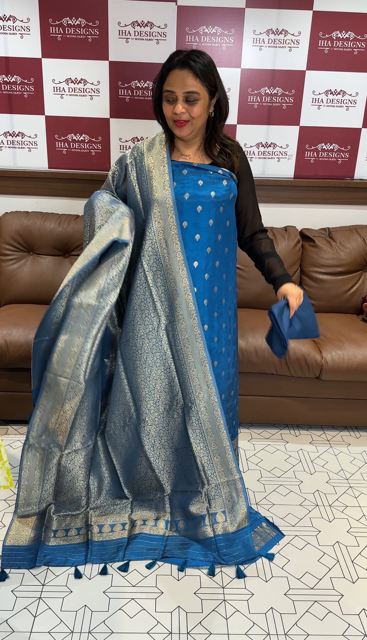 SILK BANARASI UNSTITCHED SALWAR SUITS - IHA 24742