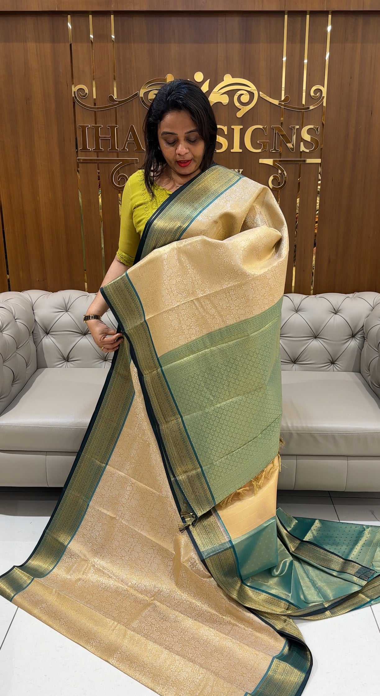 SEMI TISSUE SAREES - IHA 25021