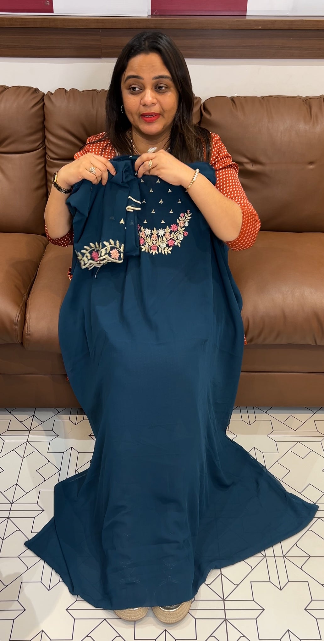 FAUX GEORGETTE UNSTITCHED SALWAR SUITS - IHA 22776