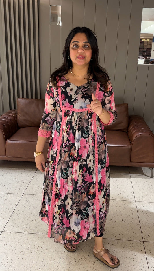 IHA'S IN-HOUSE PLATINUM CHIFFON LONG TOPS - IHA 27850