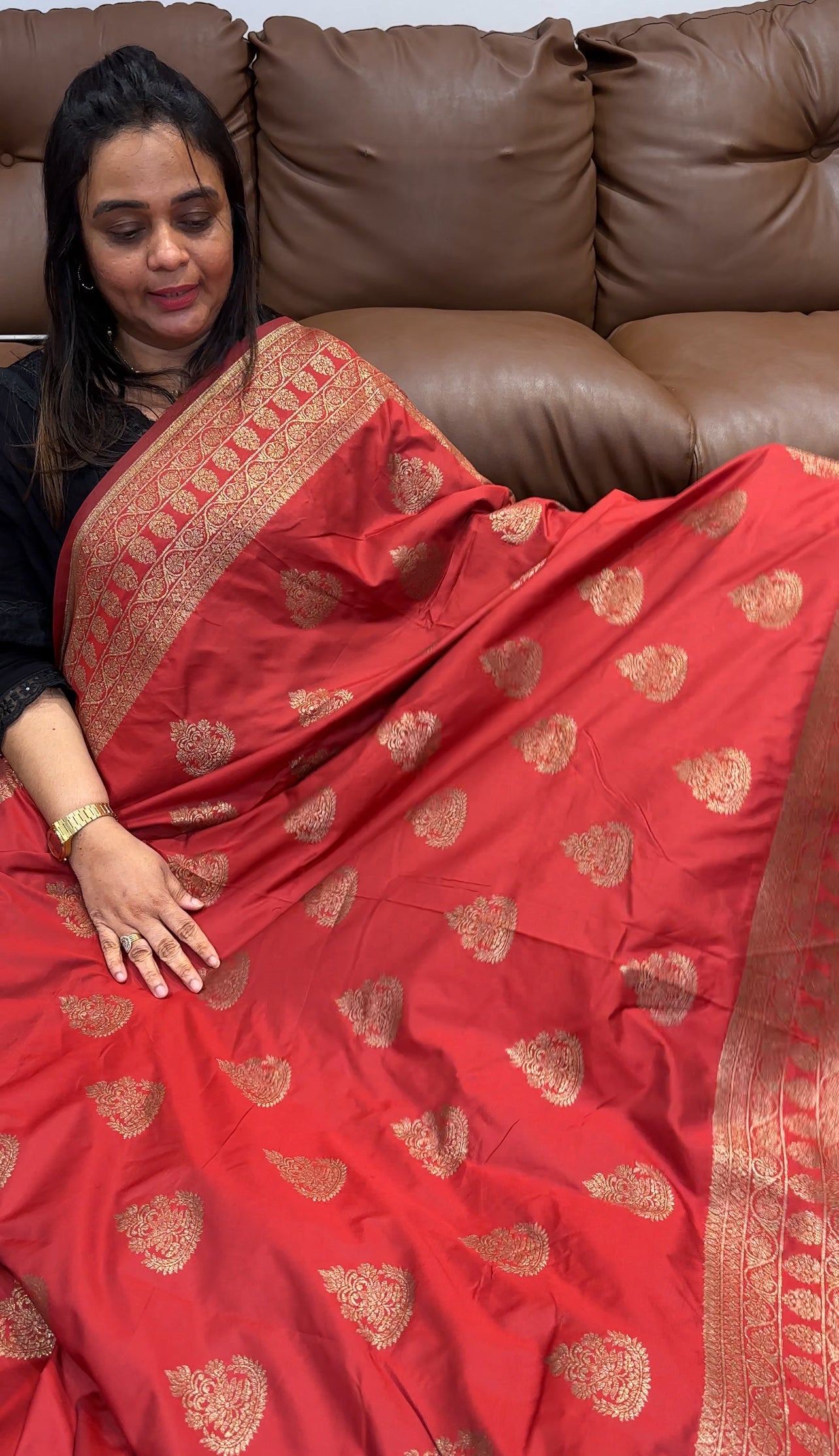 SEMI BANARASI SAREES - IHA 27779