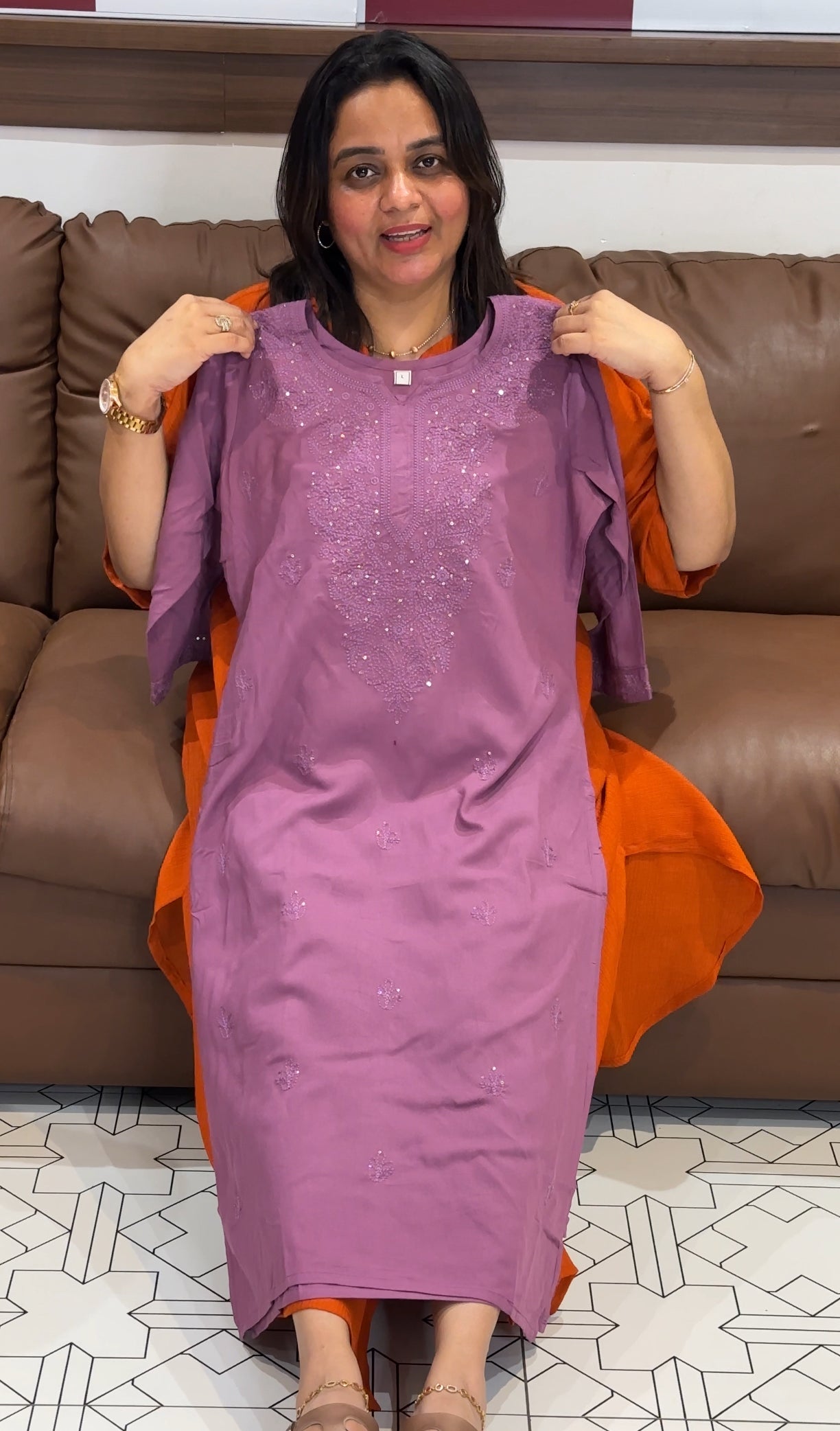 LUCKNOWI CHIKANKARI TOPS - IHA 27321