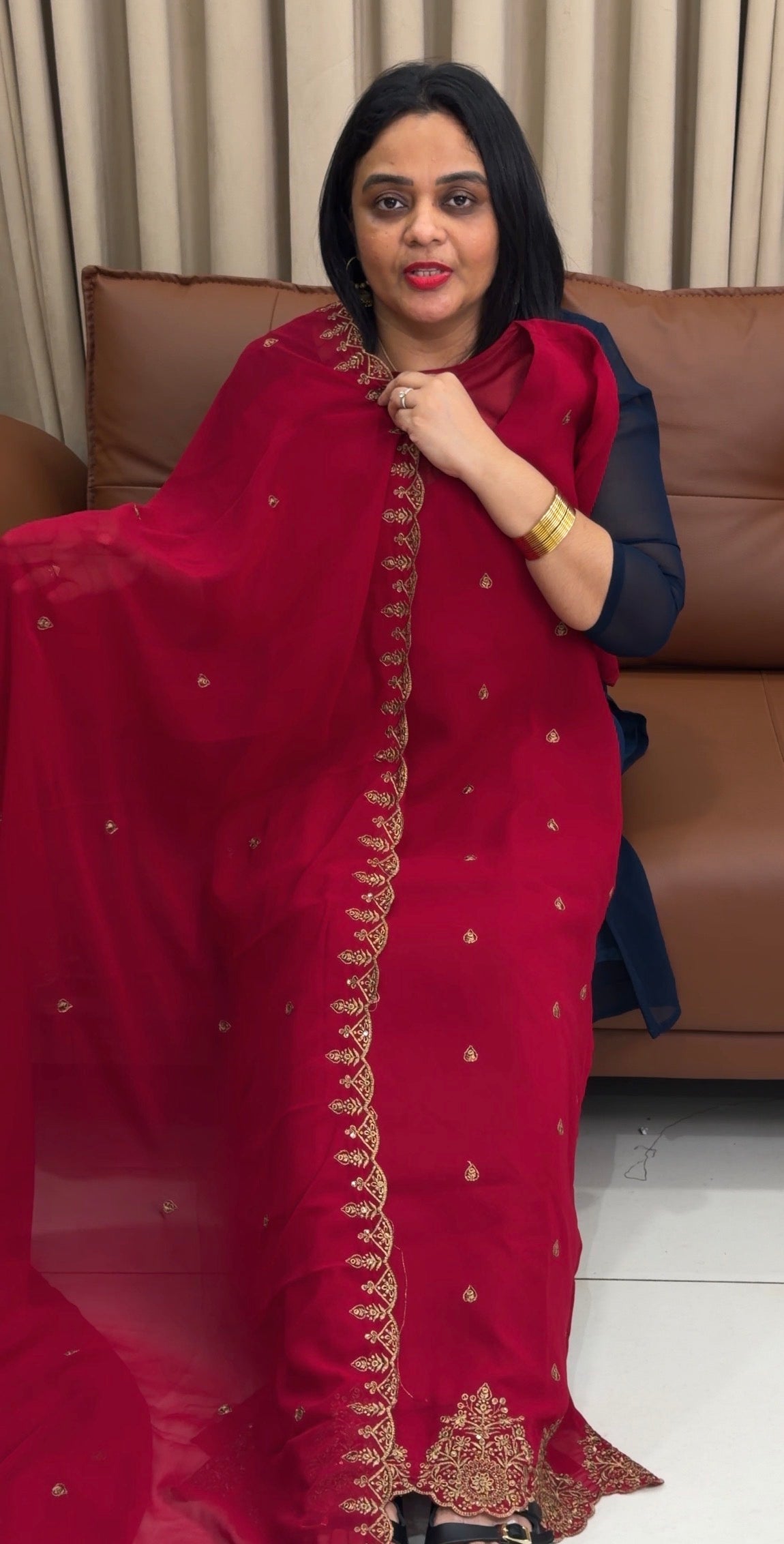 FORWARD FAUX GEORGETTE UNSTITCHED SALWAR SUITS - IHA 34126
