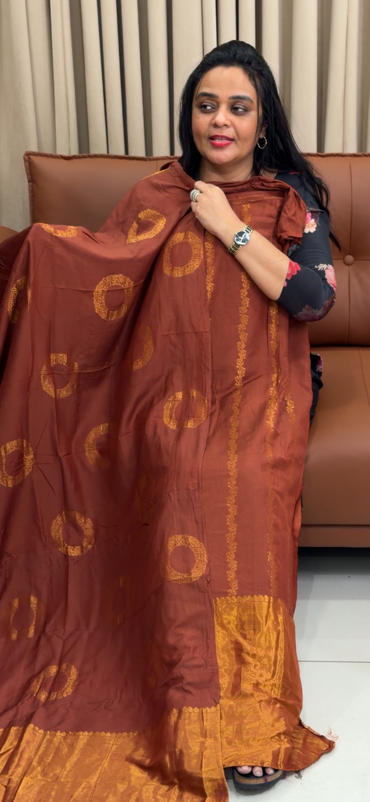 MALAI CHANDERI UNSTITCHED SALWAR SUITS - IHA 34914