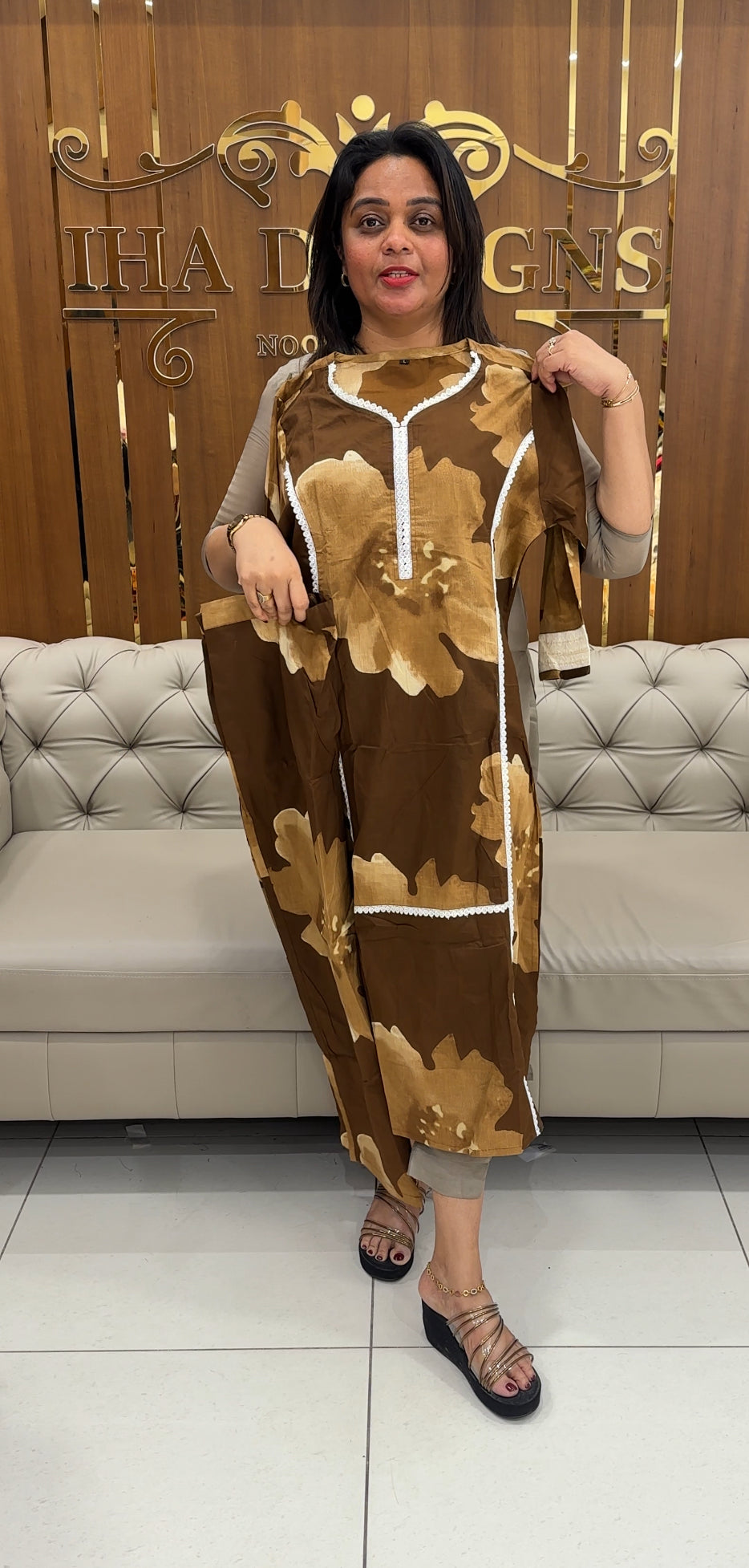 COTTON PRINTED TOP AND BOTTOM - IHA 25843