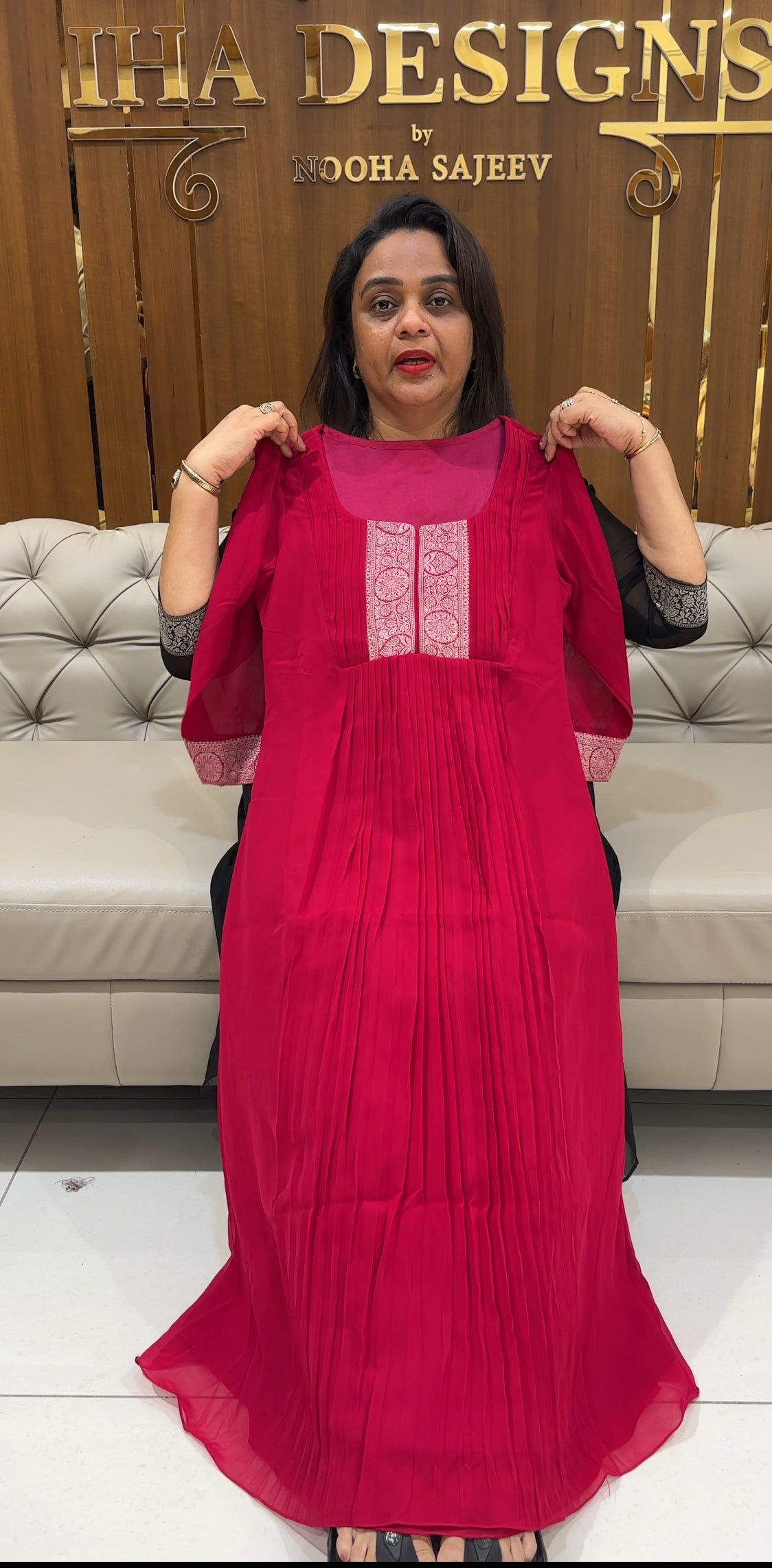 IHA'S IN-HOUSE GEORGETTE ALINE TOPS - IHA 24944