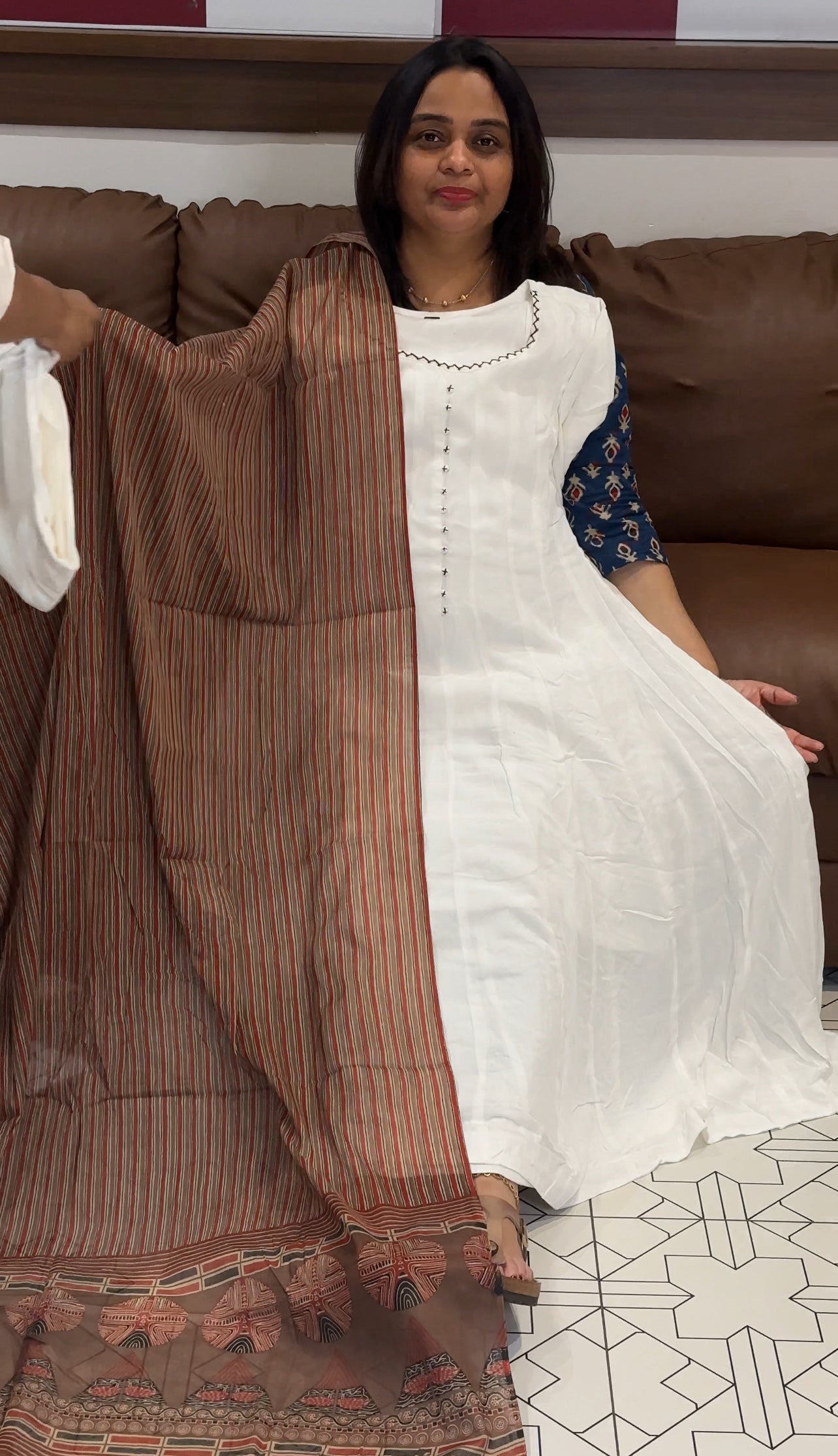 COTTON TOP, BOTTOM AND DUPATTA - IHA 27313