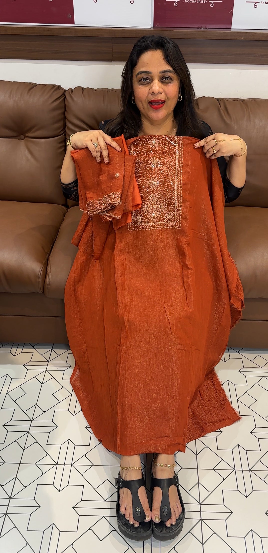CHIFFON UNSTITCHED SALWAR SUITS - IHA 24671