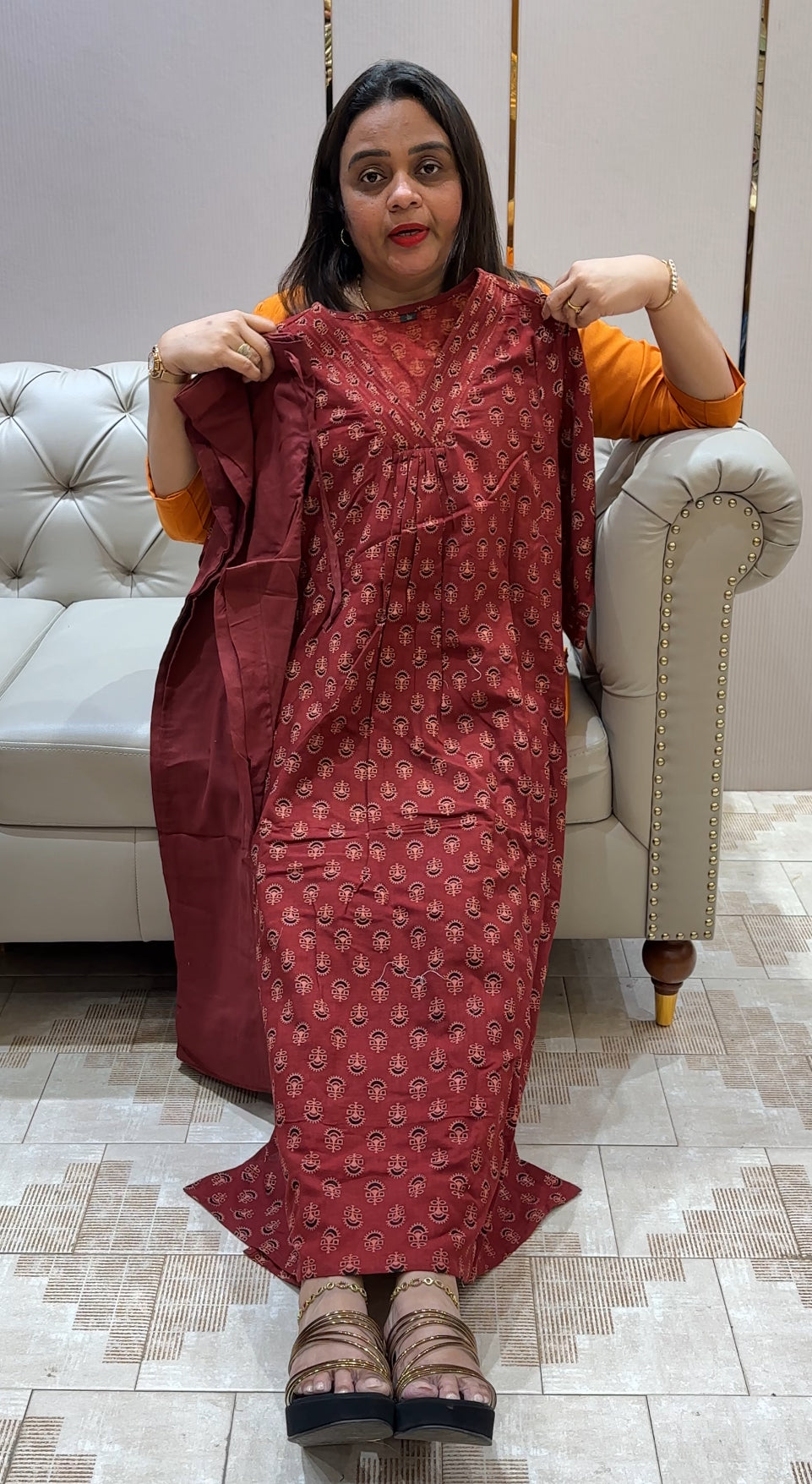 PRINTED COTTON TOP AND BOTTOM - IHA 24401