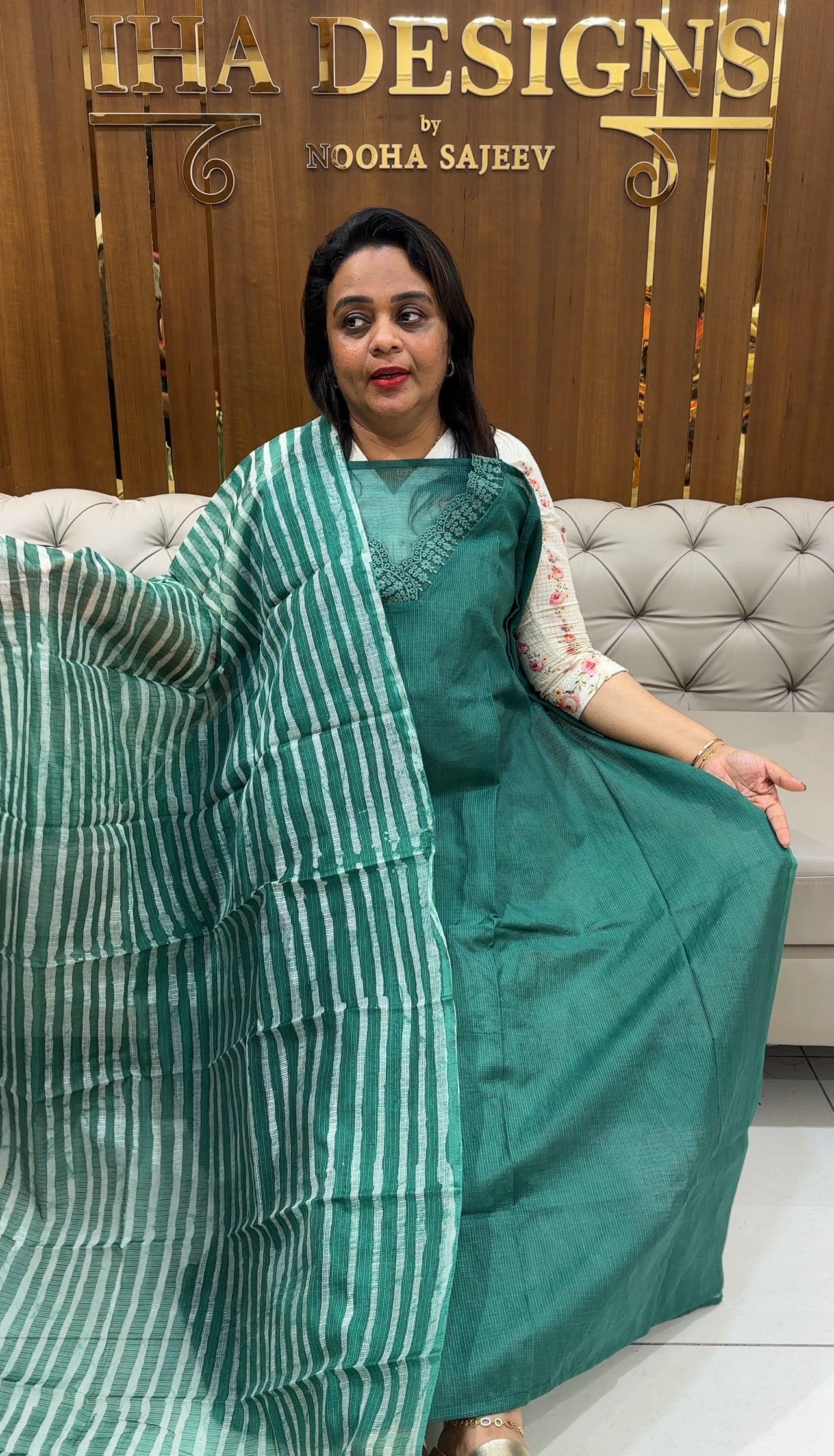 NET KOTA UNSTITCHED SALWAR SUITS - IHA 25042