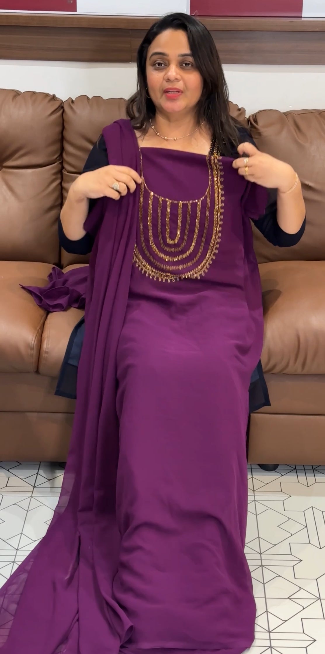 IHA'S IN-HOUSE GEORGETTE UNSTITCHED SALWAR SUITS - IHA 27865