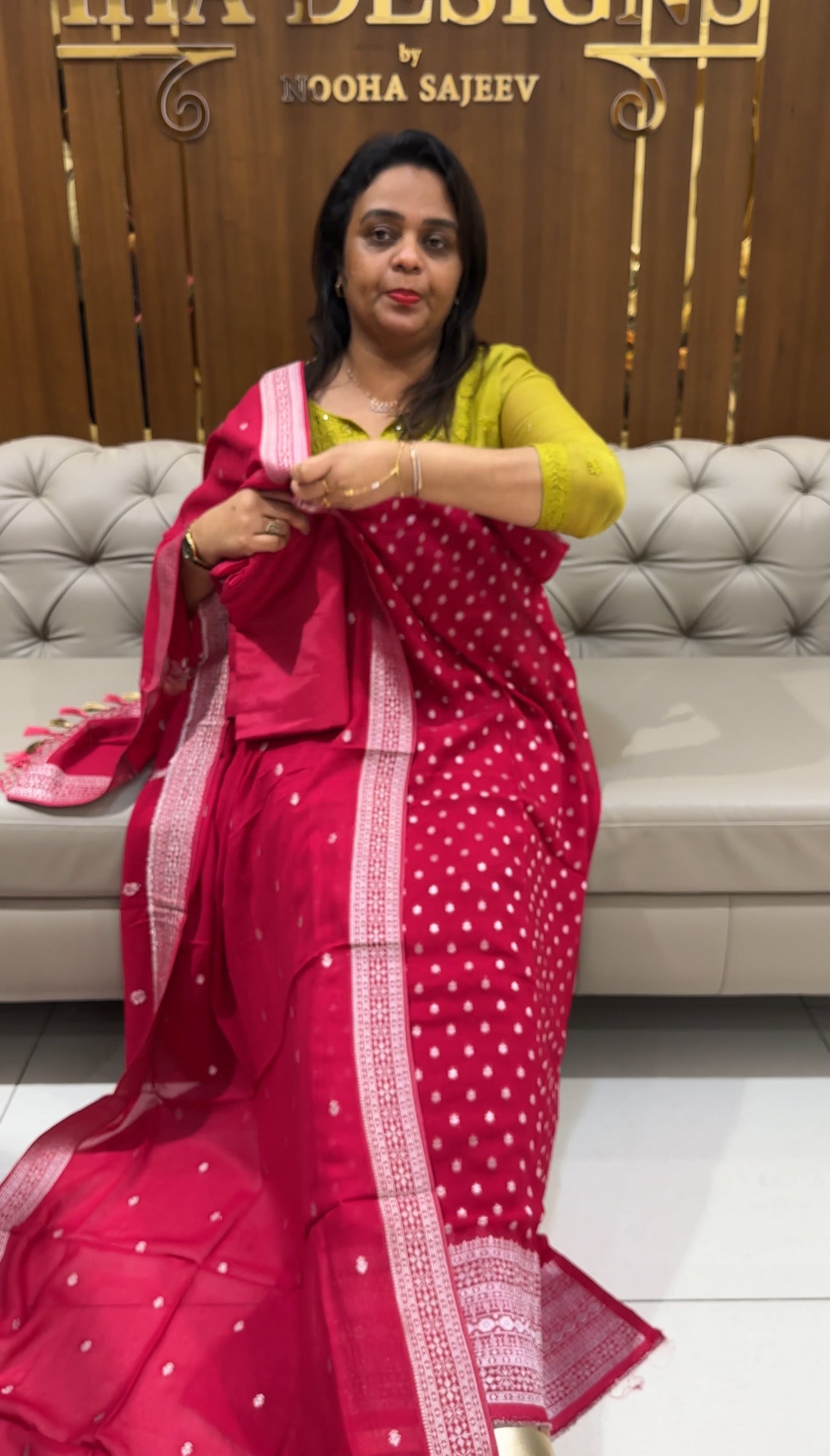 VISCOSE GEORGETTE BANARASI UNSTITCHED SALWAR SUITS - IHA 25026