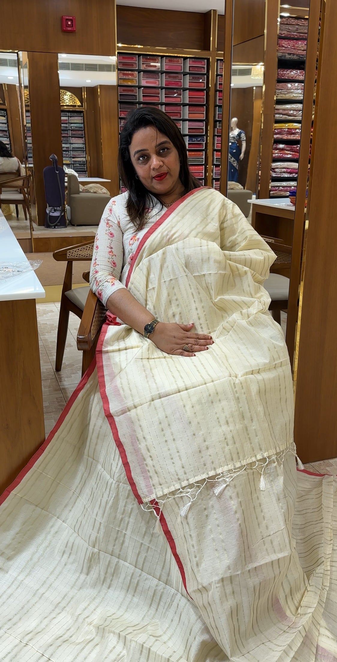 MALAI CHANDERI SAREES IHA 25085