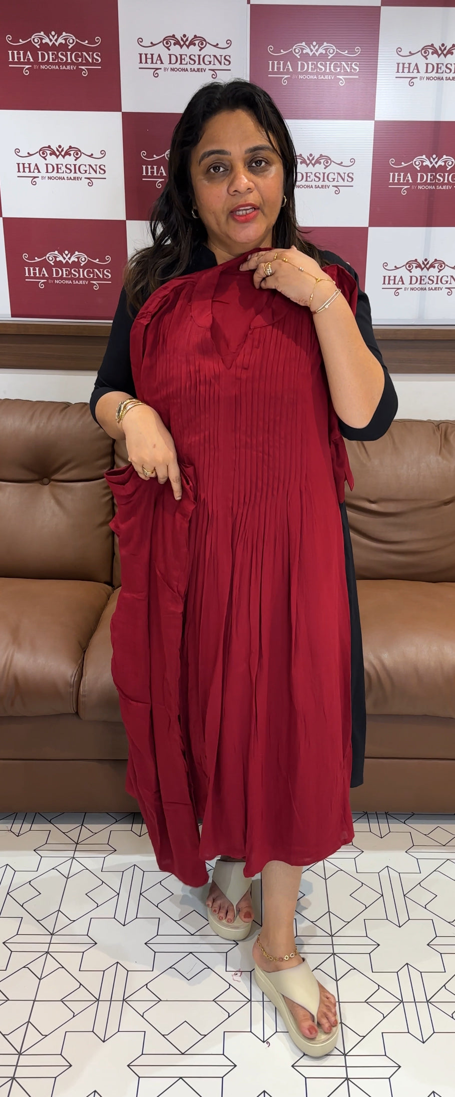 CRUSHED RAYON TOP AND BOTTOM - IHA 24748