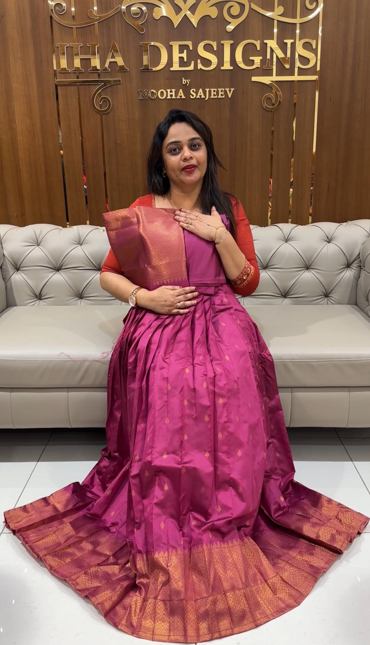 IHA'S IN-HOUSE SEMI STITCHED SKIRT AND TOP MATERIAL - IHA 24485