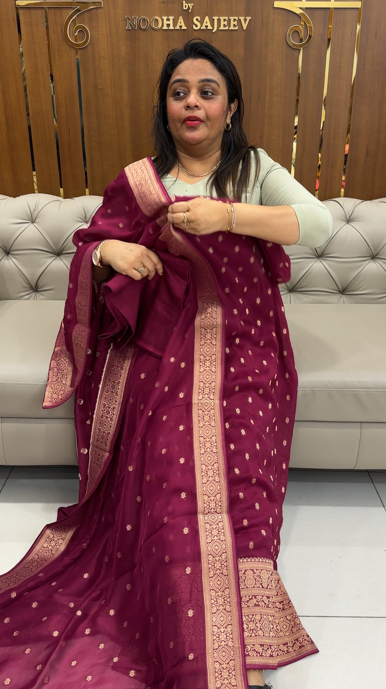 SILK BANARASI UNSTITCHED SALWAR SUITS - IHA 25766