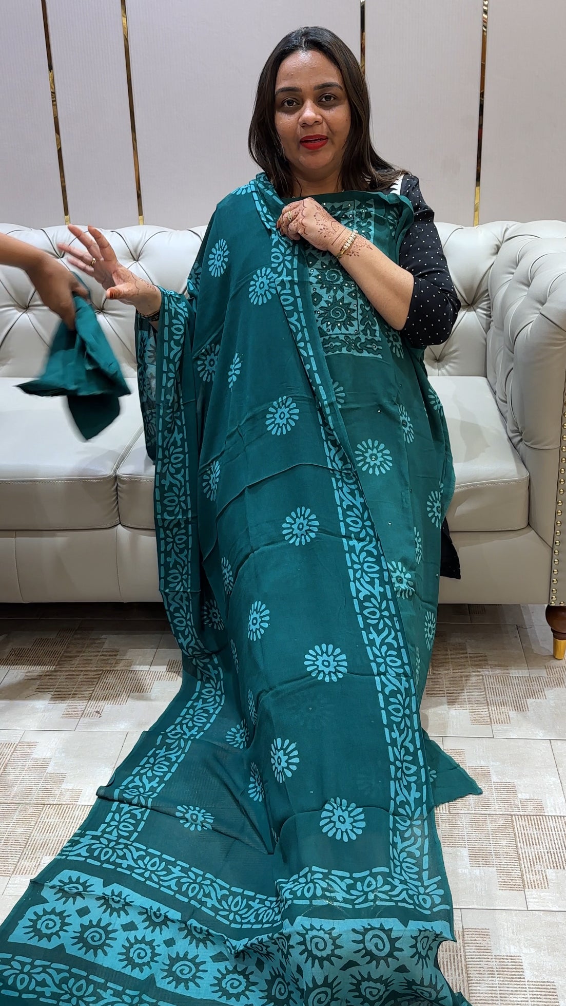 VISCOSE GEORGETTE UNSTITCHED SALWAR SUITS - IHA 22027