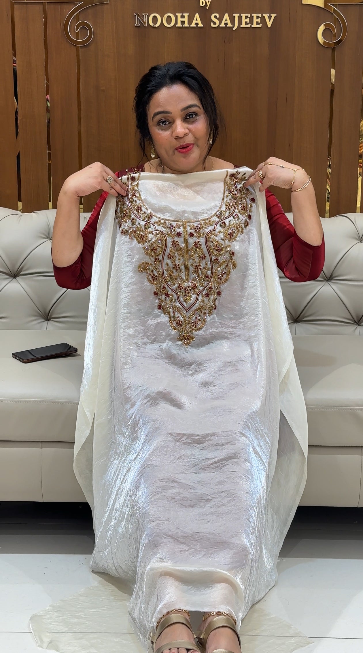 IHA'S IN-HOUSE HAND WORKED UNSTITCHED SALWAR SUITS - IHA 24982